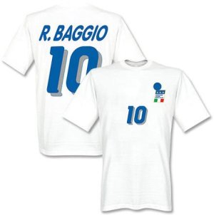 Roberto Baggio Italy 1994 Away T-Shirt (White) Roberto Baggio Italy 1994 Away T-Shirt (White)