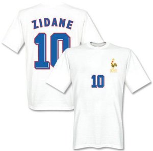 Zidedine Zidane France 1998 Away T-Shirt (White) Zidedine Zidane France 1998 Away T-Shirt (White)
