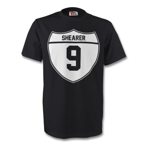 Alan Shearer Newcastle Crest Tee (black) - Kids