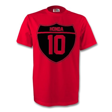 Keisuke Honda Ac Milan Crest Tee (red) - Kids