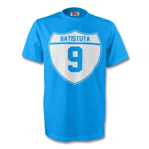 Gabriel Batistuta Argentina Crest Tee (sky Blue) - Kids