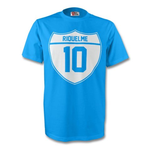 Juan Roman Riquelme Argentina Crest Tee (sky Blue)