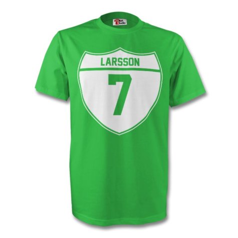 Henrik Larsson Celtic Crest Tee (green) - Kids