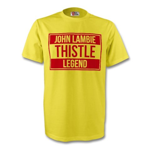 John Lambie Partick Thistle Legend Tee (yellow)