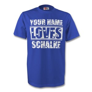 Your Name Loves Schalke T-shirt (blue) - Kids