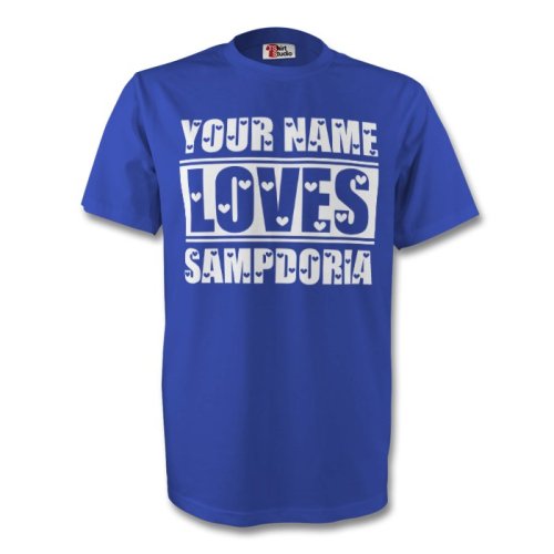 Your Name Loves Sampdoria T-shirt (blue) - Kids