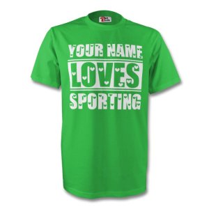 Your Name Loves Sporting T-shirt (green)