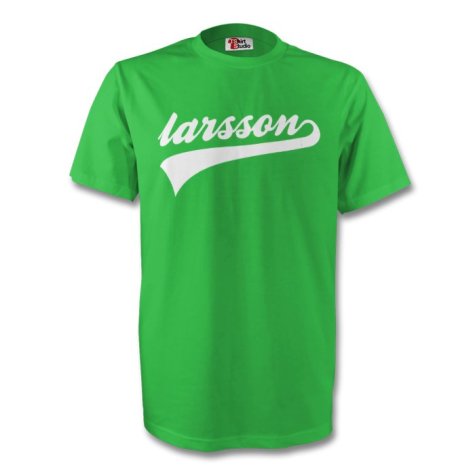 Henrik Larsson Celtic Signature Tee (green) - Kids