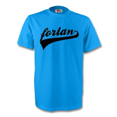 Diego Forlan Uruguay Signature Tee (sky Blue) - Kids