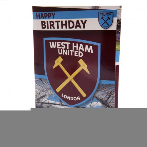 West Ham United FC Musical Birthday Card