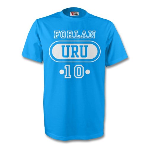 Diego Forlan Uruguay Uru T-shirt (sky Blue)