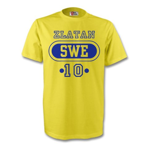 Zlatan Ibrahimovic Sweden Swe T-shirt (yellow) - Kids