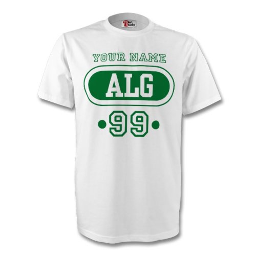 Algeria Alg T-shirt (white) + Your Name (kids)