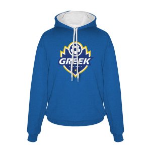 Greece \'Flame\' footer with hood - Royal blue Greece \'Flame\' footer with hood - Royal blue