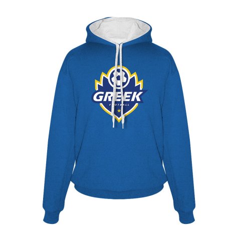 Greece \'Flame\' footer with hood - Royal blue