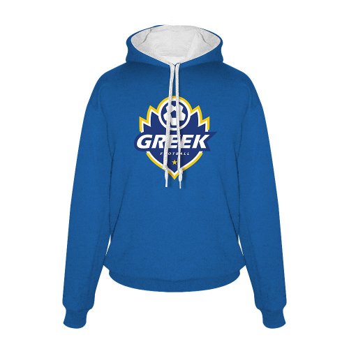 Greece \'Flame\' footer with hood - Royal blue