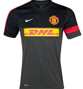 2012-13 Man Utd Nike Training Shirt (Black) - Kids