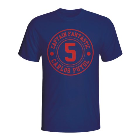 Carlos Puyol Barcelona Captain Fantastic T-shirt (navy)