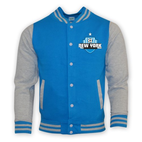 New York City College Baseball Jacket (sky Blue) - Kids