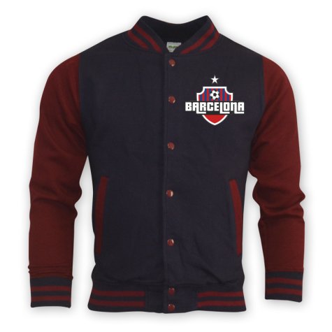 Barcelona College Baseball Jacket (navy) - Kids