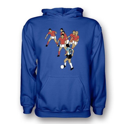 Diego Maradona Goal Of Century Hoody (blue) - Kids