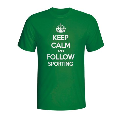 Keep Calm And Follow Sporting Lisbon T-shirt (green) - Kids