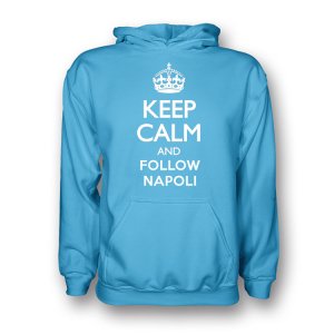 Keep Calm And Follow Napoli Hoody (sky Blue)