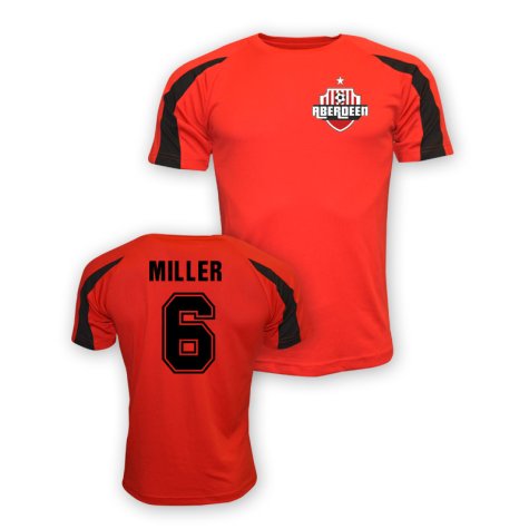 Willie Miller Aberdeen Sports Training Jersey (red)