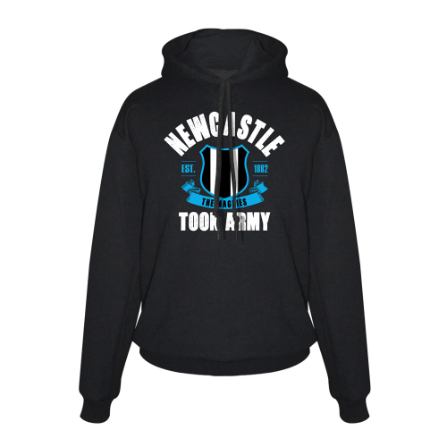 Newcastle Est.1882 footer with hood - Black