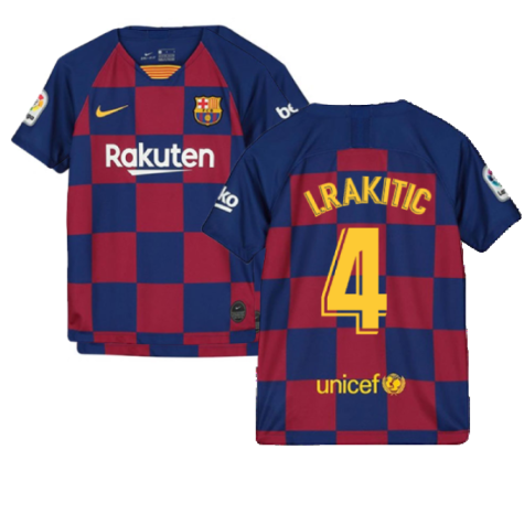 2019-2020 Barcelona Home Nike Shirt (Kids) (I.RAKITIC 4)