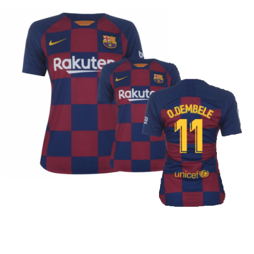 2019-2020 Barcelona Home Nike Ladies Shirt (O.DEMBELE 11)