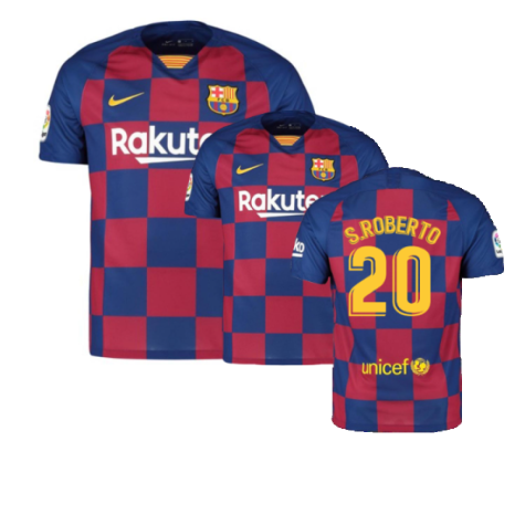 2019-2020 Barcelona Home Nike Football Shirt (O.DEMBELE 11)