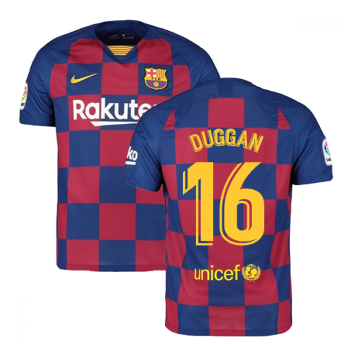 2019-2020 Barcelona Home Nike Football Shirt (Duggan 16)