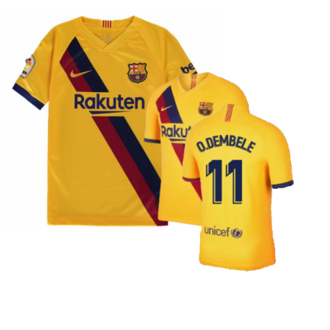 2019-2020 Barcelona Away Nike Shirt (Kids) (I.RAKITIC 4)