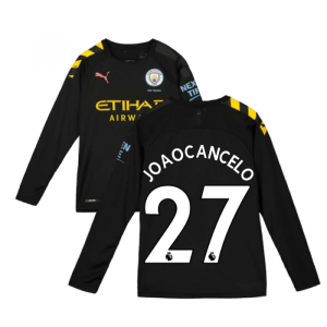 2019-2020 Manchester City Puma Away Long Sleeve Shirt (Kids) (Joao Cancelo 27)