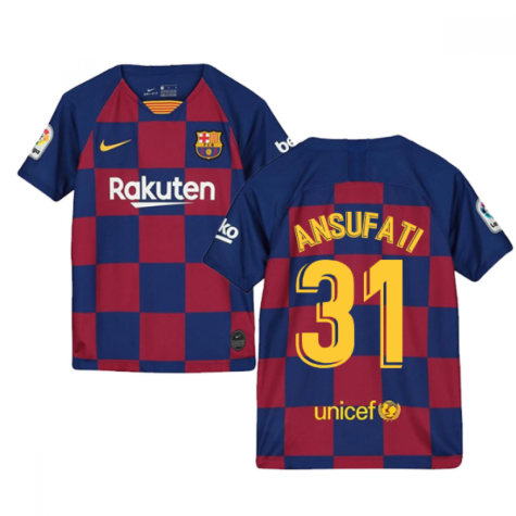 2019-2020 Barcelona Home Nike Shirt (Kids) (Ansu Fati 31)