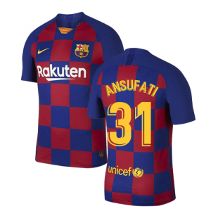 2019-2020 Barcelona Home Vapor Match Nike Shirt (Kids) (Ansu Fati 31)