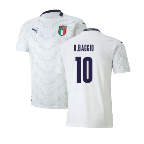 2020-2021 Italy Away Puma Football Shirt (Kids) (R.BAGGIO 10)