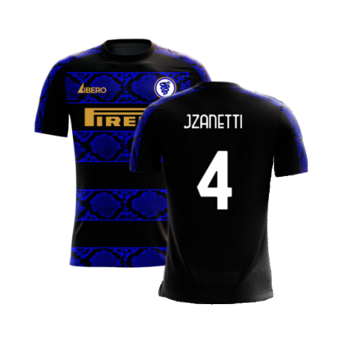 Nerazzurri Milan 2024-2025 Home Concept Football Kit (Libero) (J ZANETTI 4)