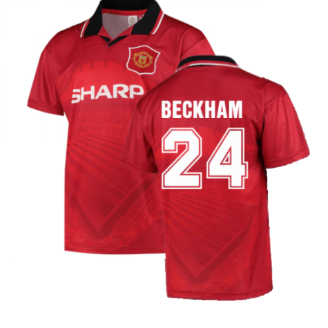 1996 Manchester United Home Football Shirt (BECKHAM 24)
