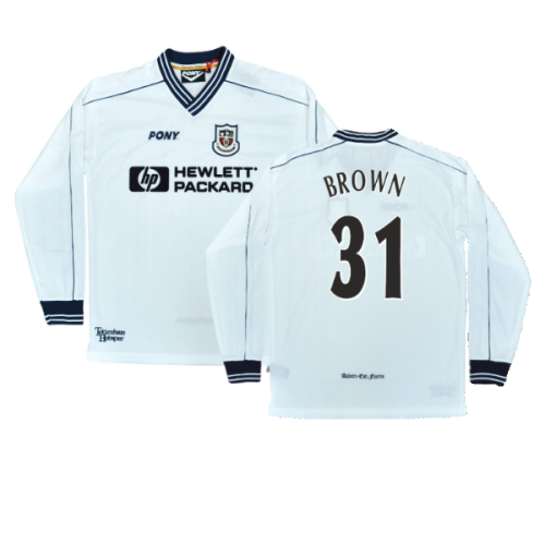 1997-1999 Tottenham Home LS Pony Retro Shirt (Brown 31)