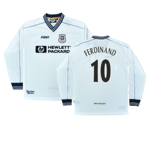 1997-1999 Tottenham Home LS Pony Retro Shirt (Ferdinand 10)