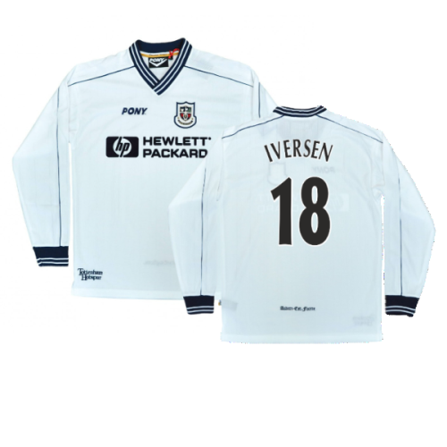 1997-1999 Tottenham Home LS Pony Retro Shirt (Iversen 18)