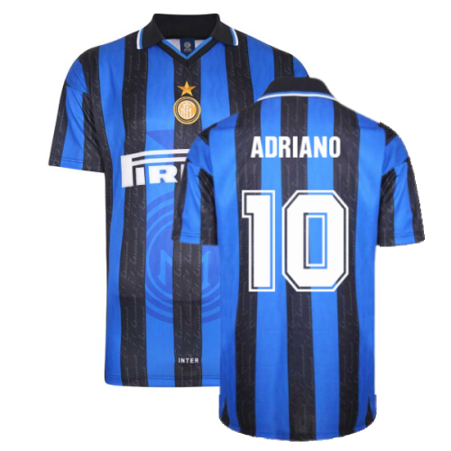 1998 Inter Milan Score Draw Home Shirt (ADRIANO 10)