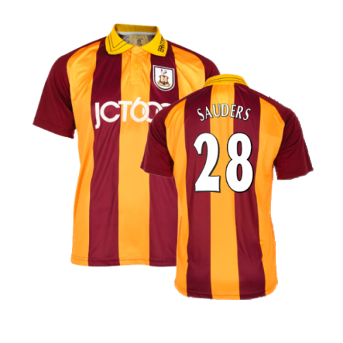 1999-2000 Bradford City Home Retro Shirt (Sauders 28)