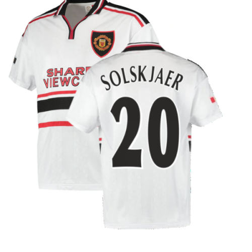 1999 Manchester United Away Football Shirt (SOLSKJAER 20)