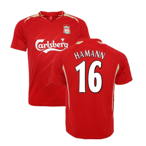 2005-2006 Liverpool Home CL Retro Shirt (HAMANN 16)