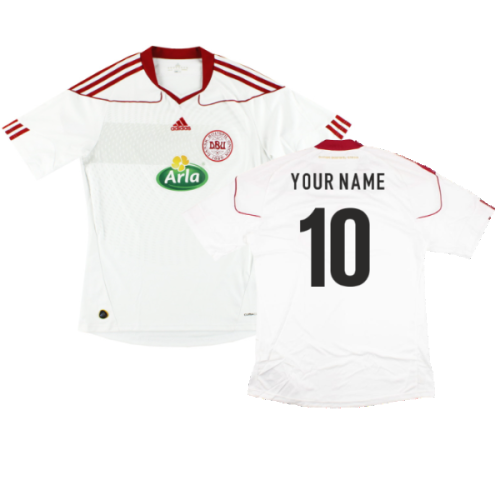 2010-2011 Denmark Away Shirt (Your Name)