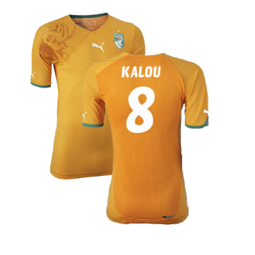 2010-2011 Ivory Coast Authentic Home Shirt (KALOU 8)