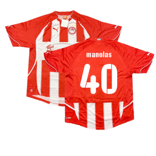 2010-2011 Olympiakos Home Shirt (Manolas 40)